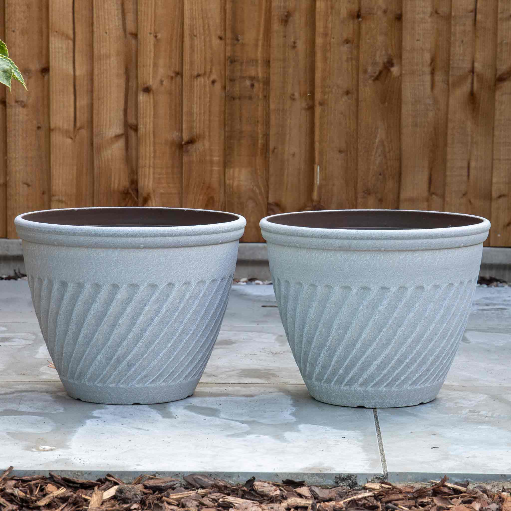 Bali Planters in Antique Beige 14in - Image 5