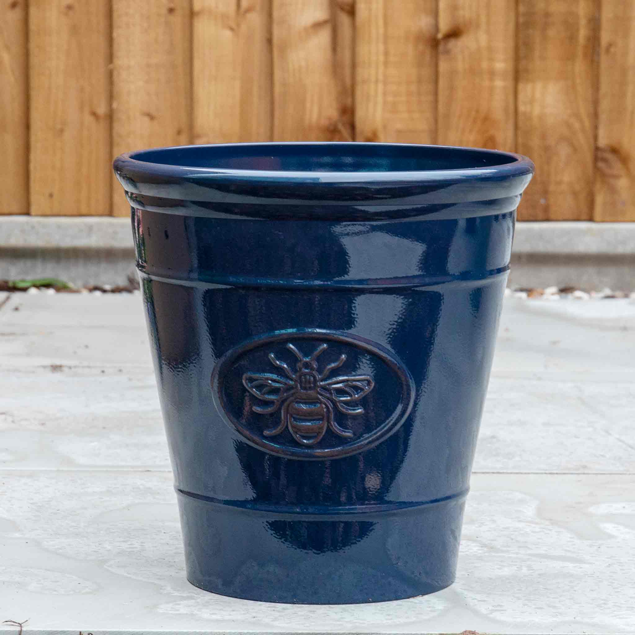 Bee Planter in Dark Blue 30cm - Image 8