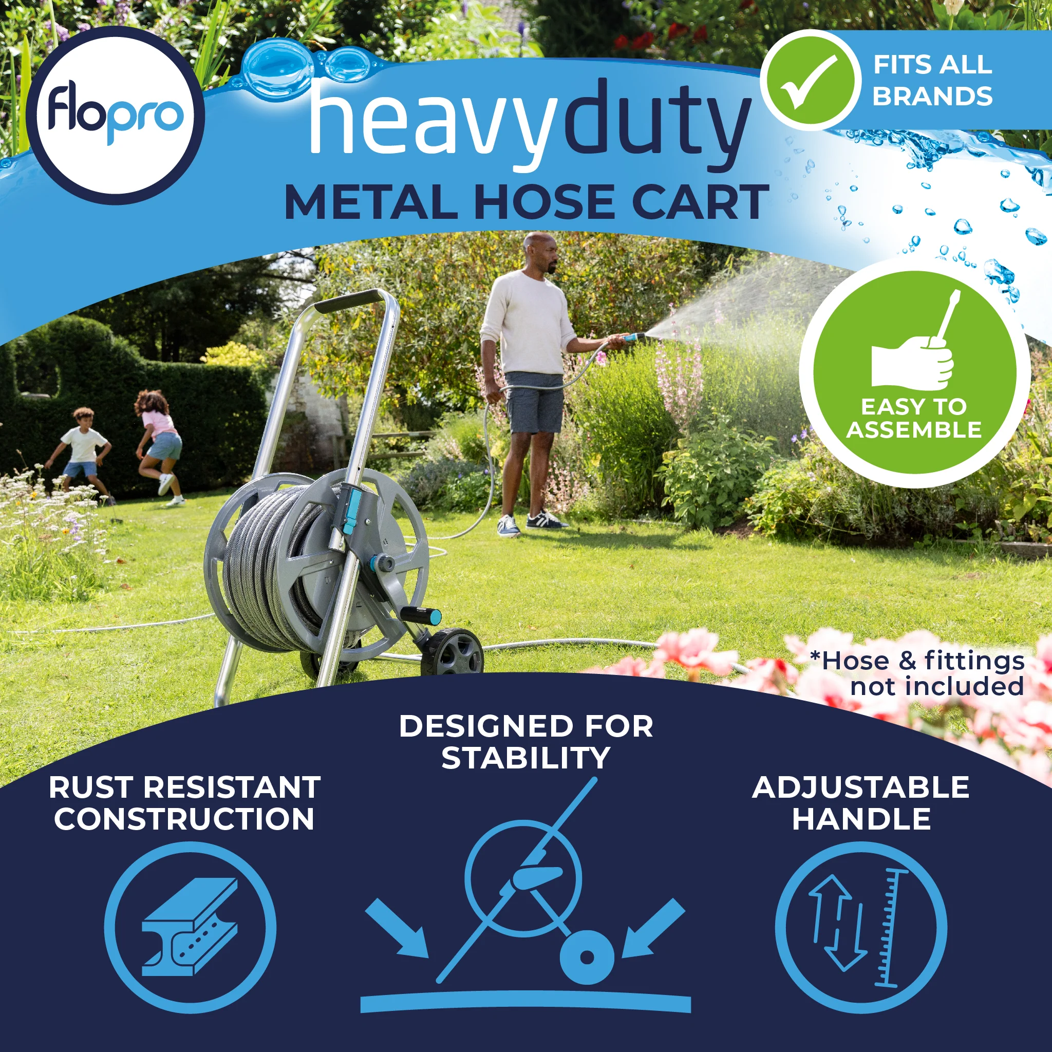 Flopro Heavy Duty Metal Hose Cart - Image 2