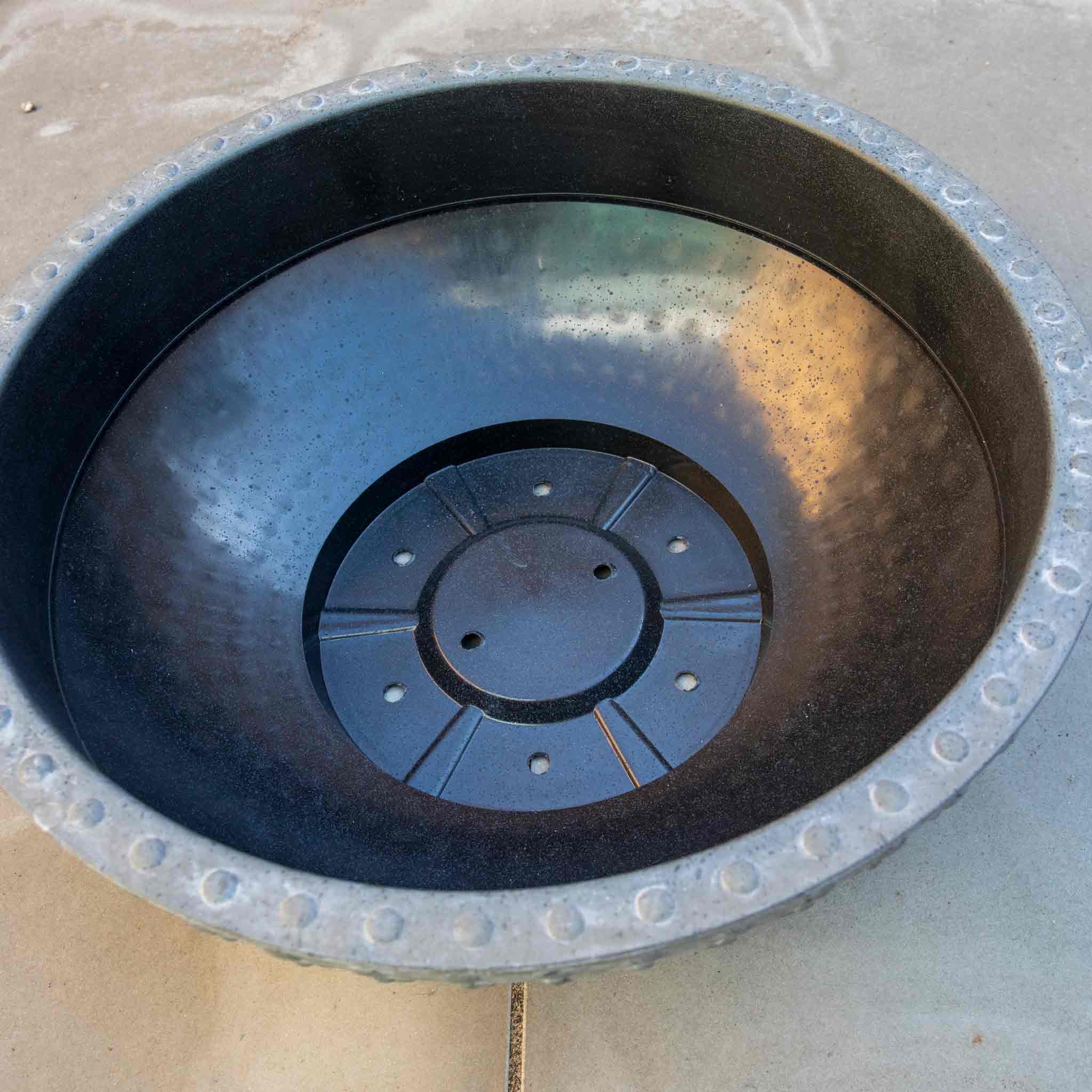 Hobnail Bowl Planters in Faux Concrete 45cm - Image 5