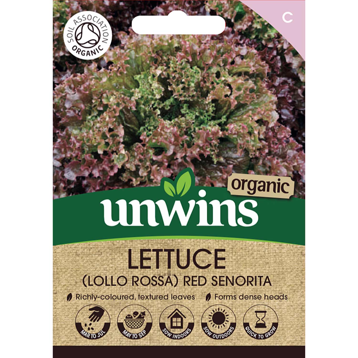 Lettuce Seeds Organic 'Red Senorita' - Image 2