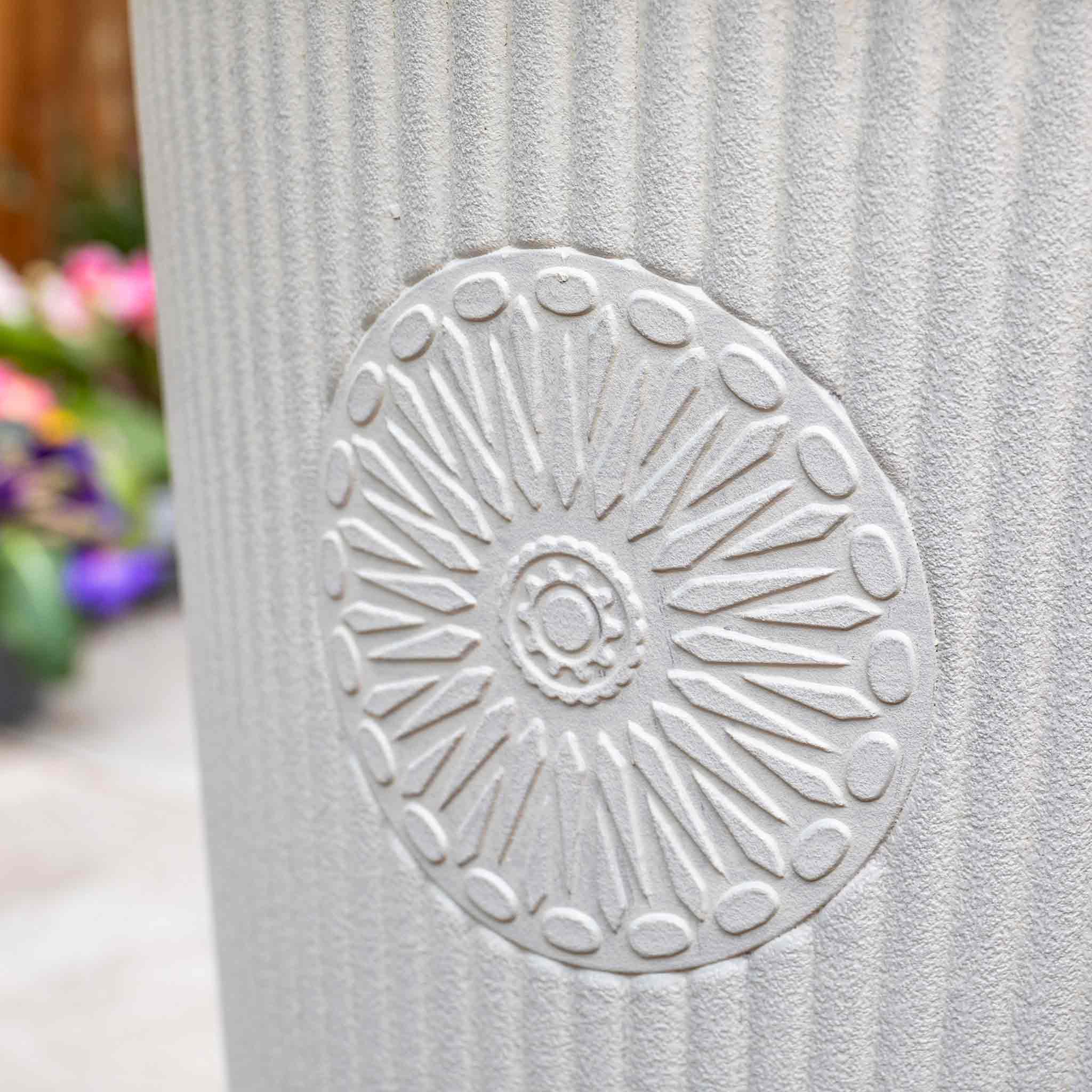 Somerville Tall Planters 33cm in Pebble White - Image 3