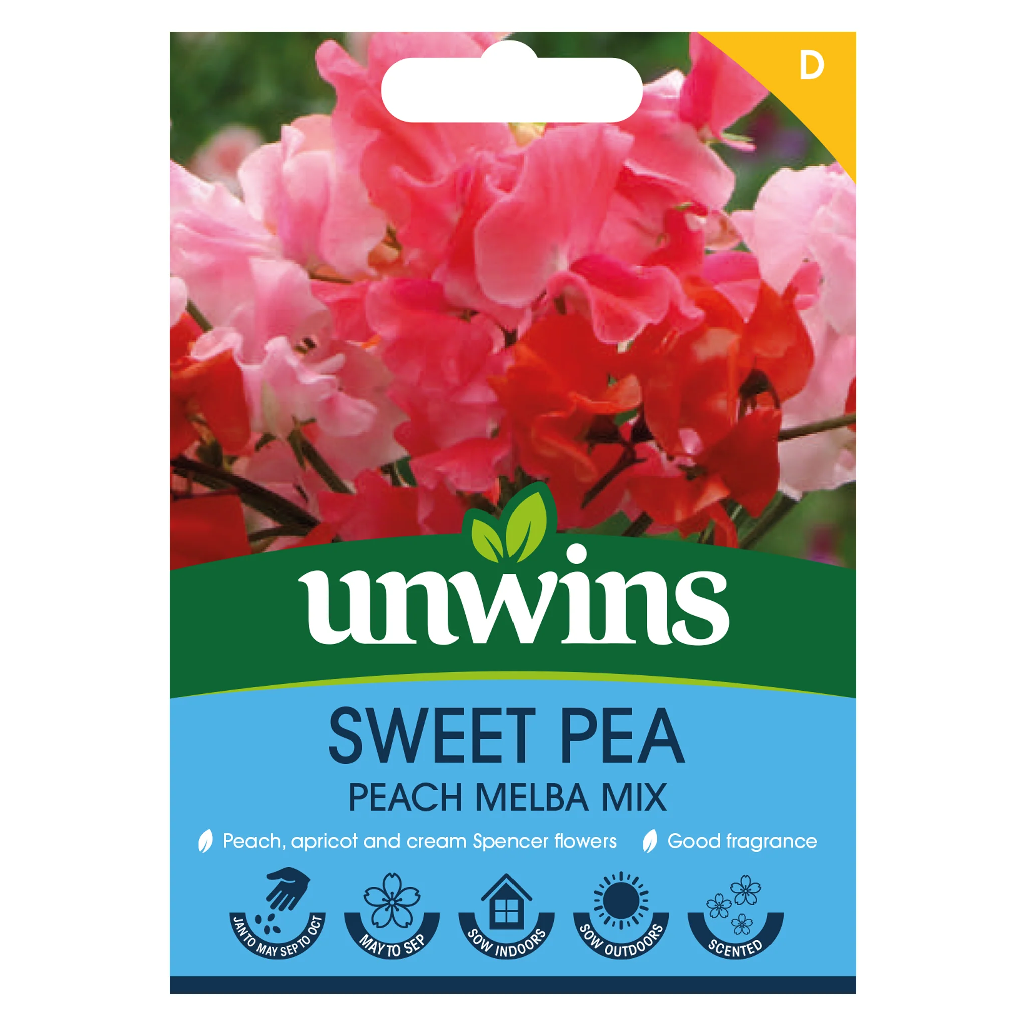 Sweet Pea Seeds 'Peach Melba Mix' - Image 2